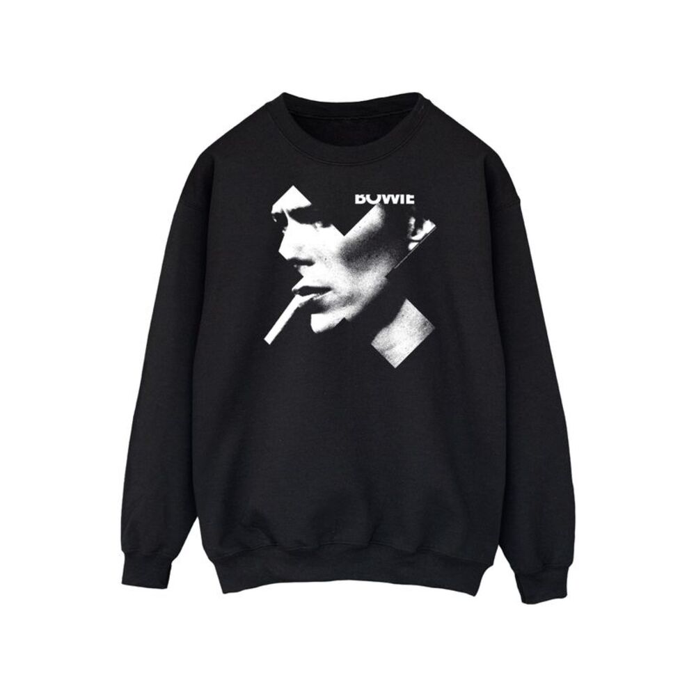 David Bowie Mens Cross Smoke Sweatshirt / Black
